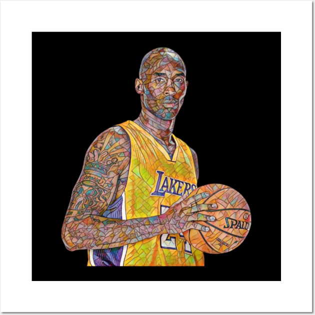 Lakers  Legend 24 Colorful Mossaic Wall Art by neogu